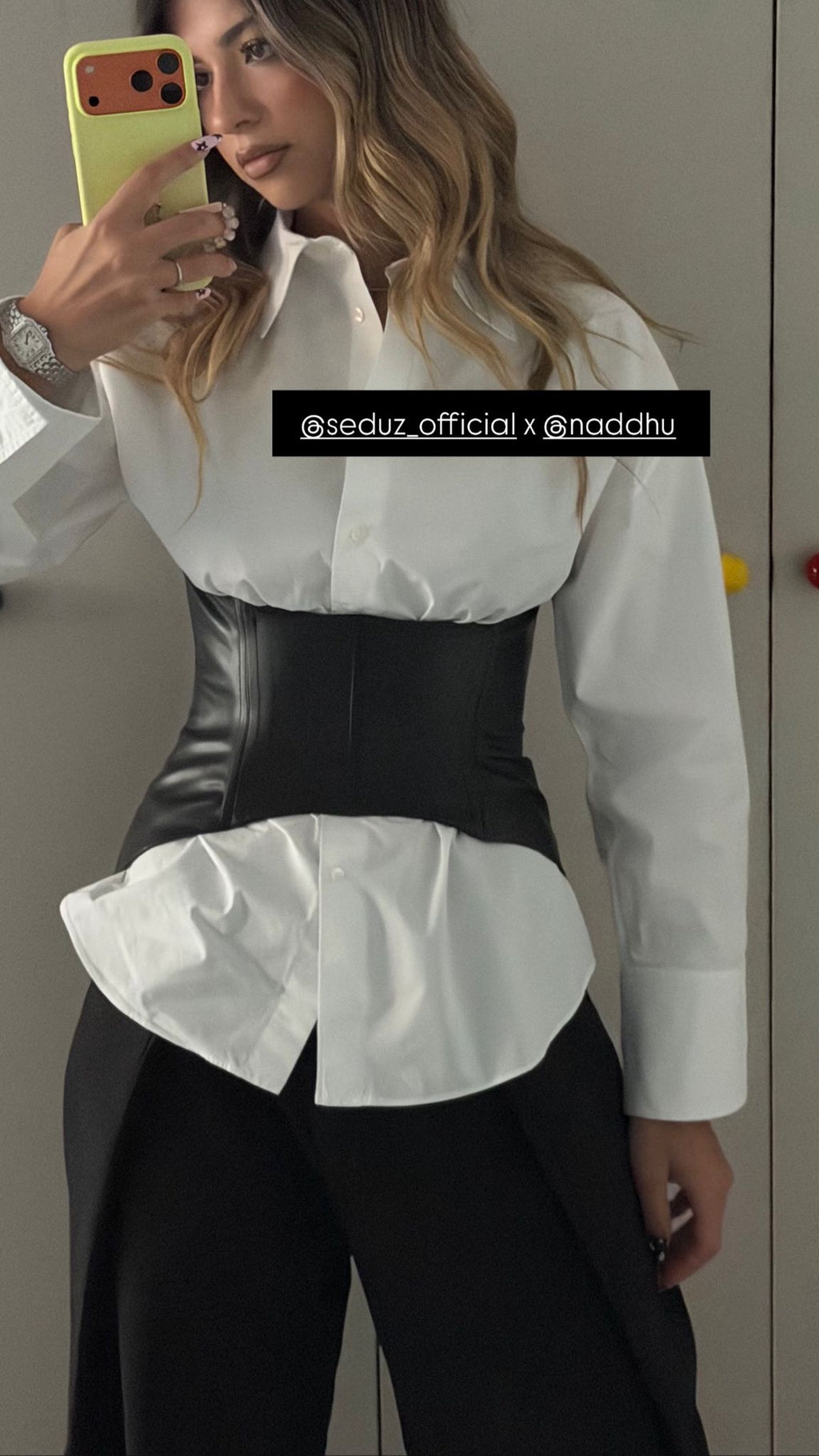 The Waist Belt in Black Vegan Leather