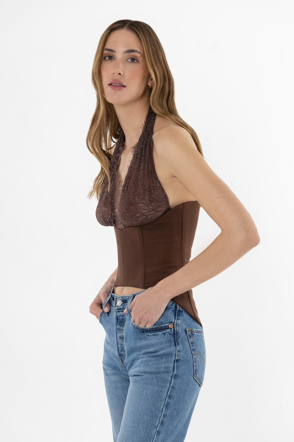 The Corset In Brown Lace