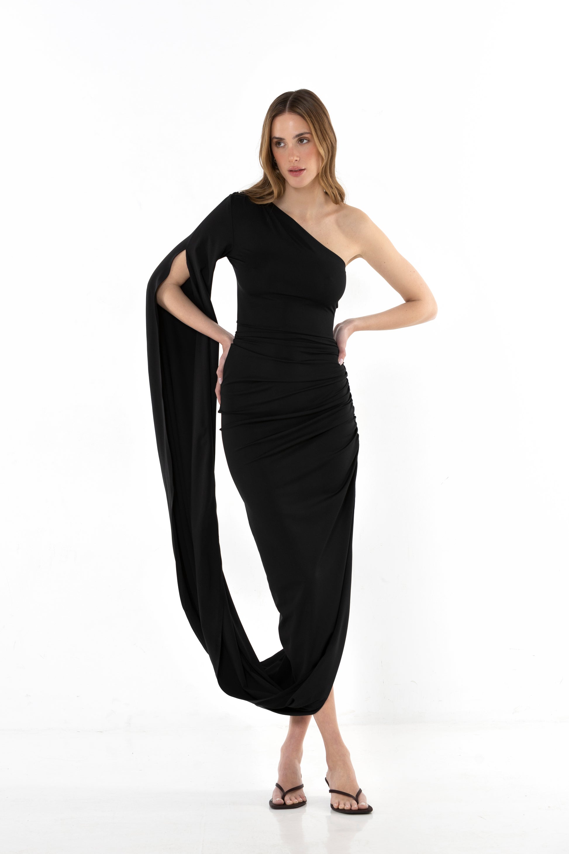 Noire Asymmetric Sleeve