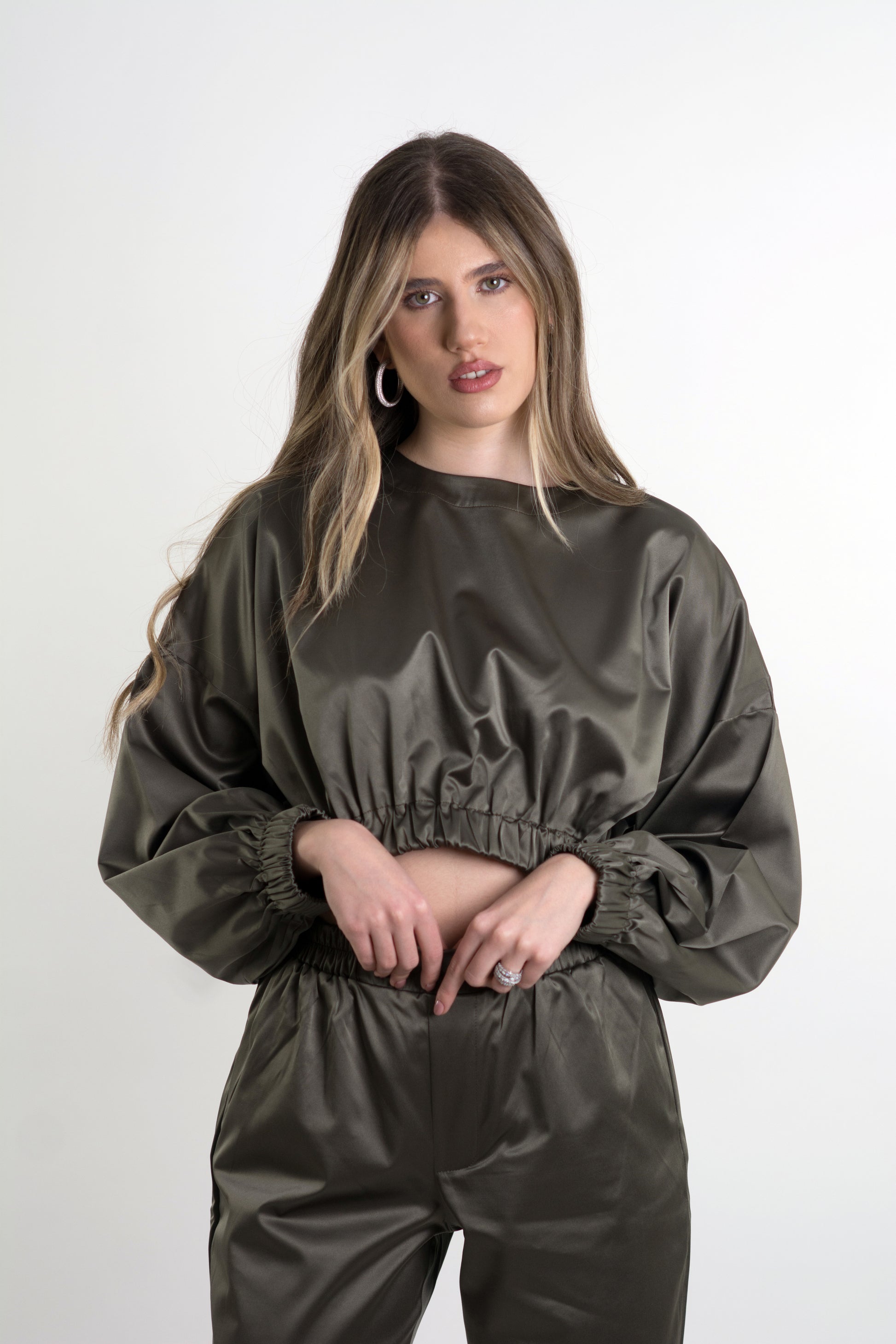 Earth Green Cropped Top