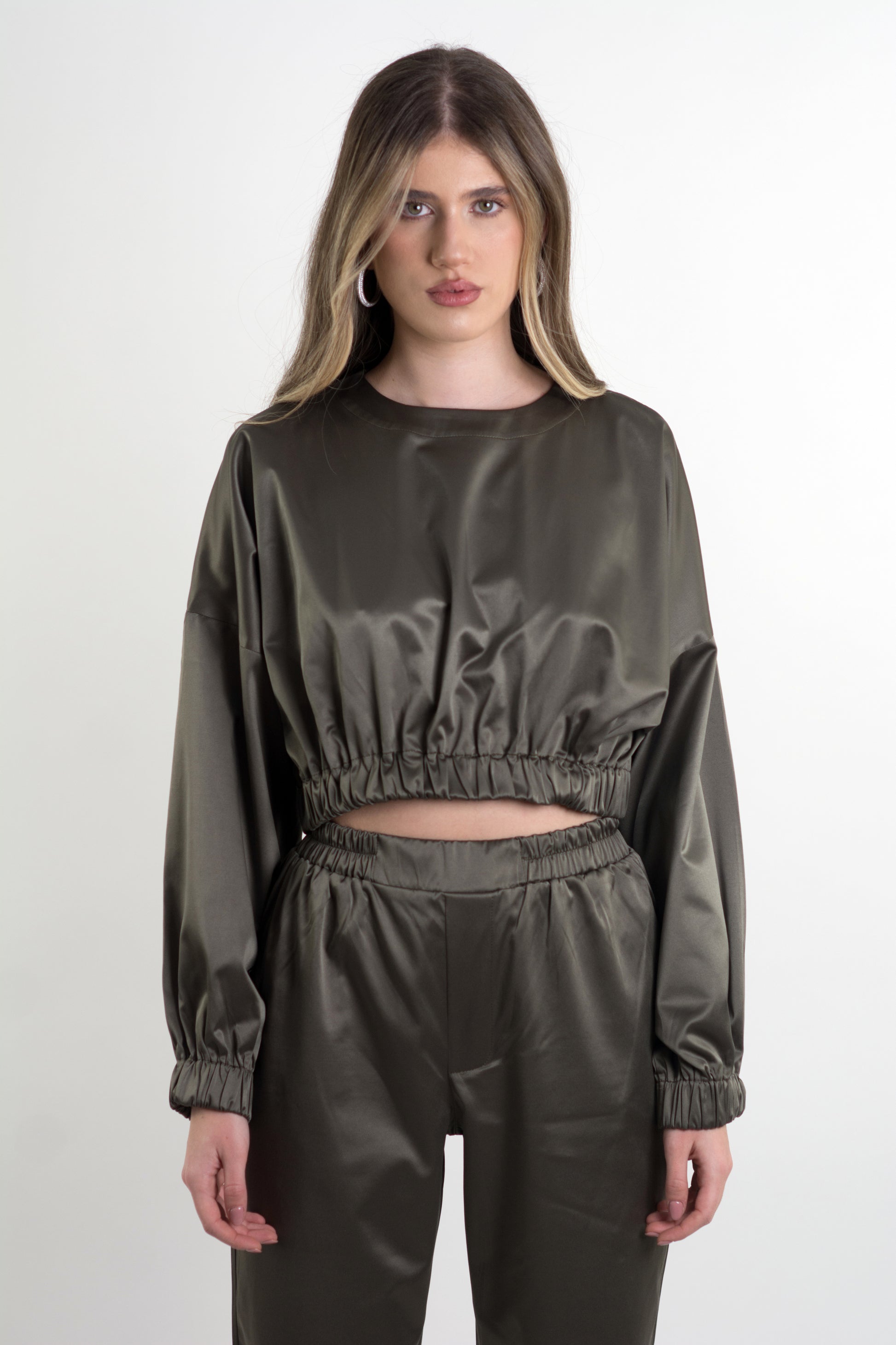 Earth Green Cropped Top